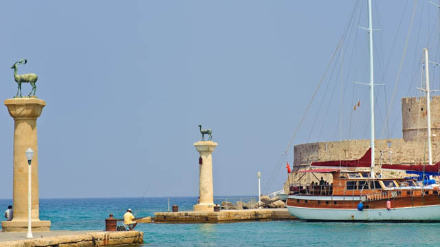 Mandraki harbour, Rhodes