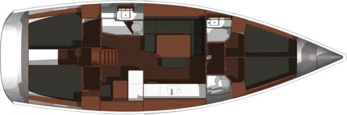 Dufour 450 Liberty Layout