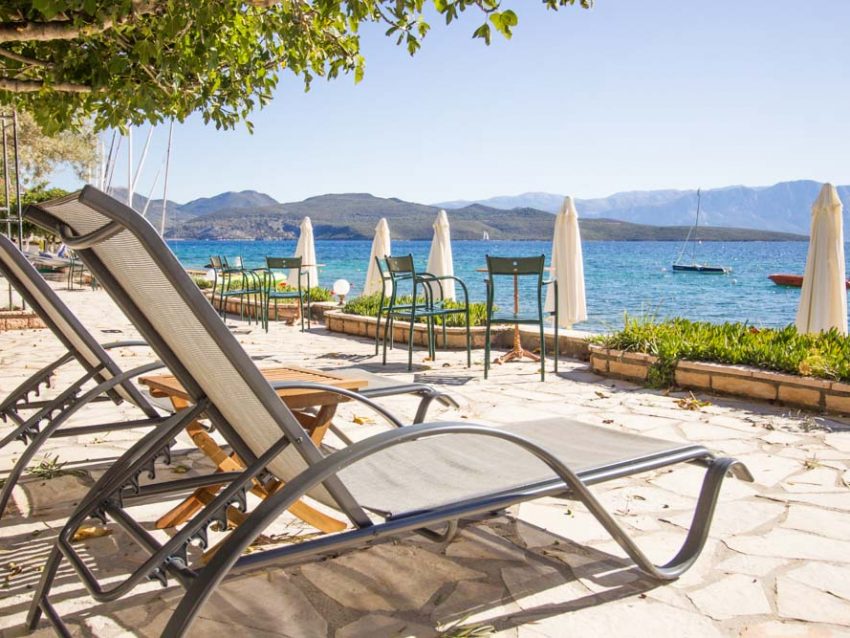 Sun-loungers at Nikiana Beach Club