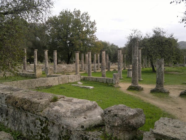 Ruins of ancient Olympia in the Peloponnese