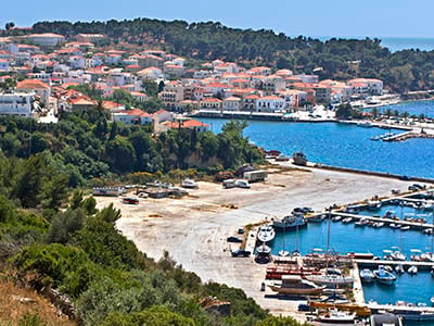 Harbour on Greek island