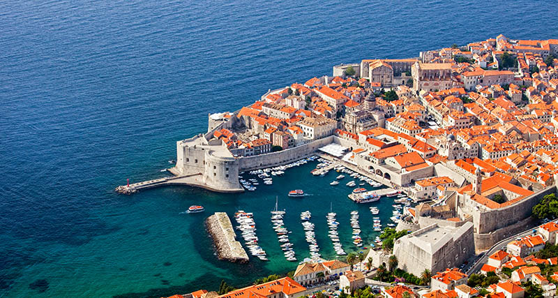 View of the croatian city of dubrovnik