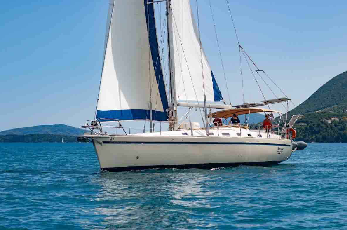 Blue Marlin under full sail