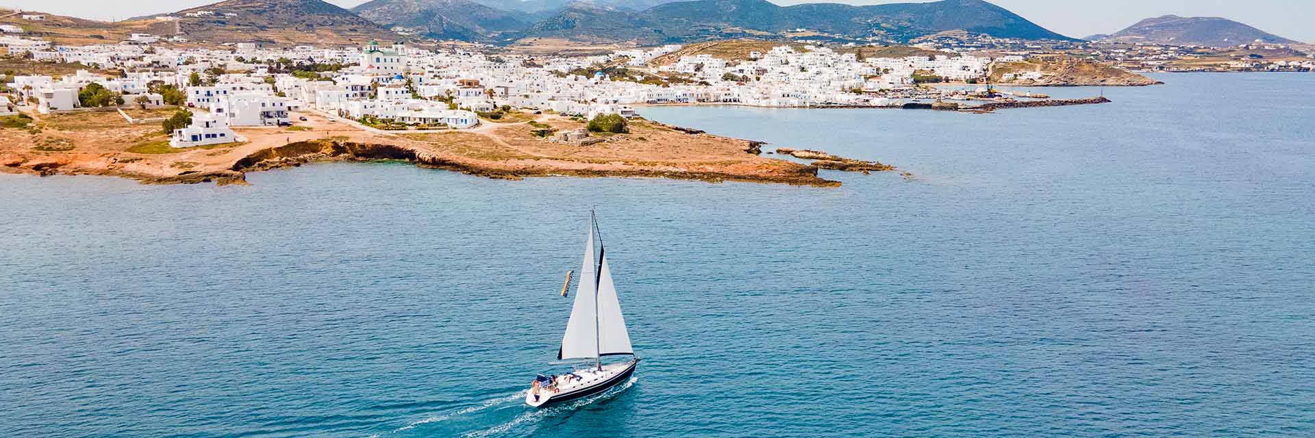 Sailing past Naousa