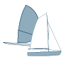 Sailing dinghy and windsurf icon