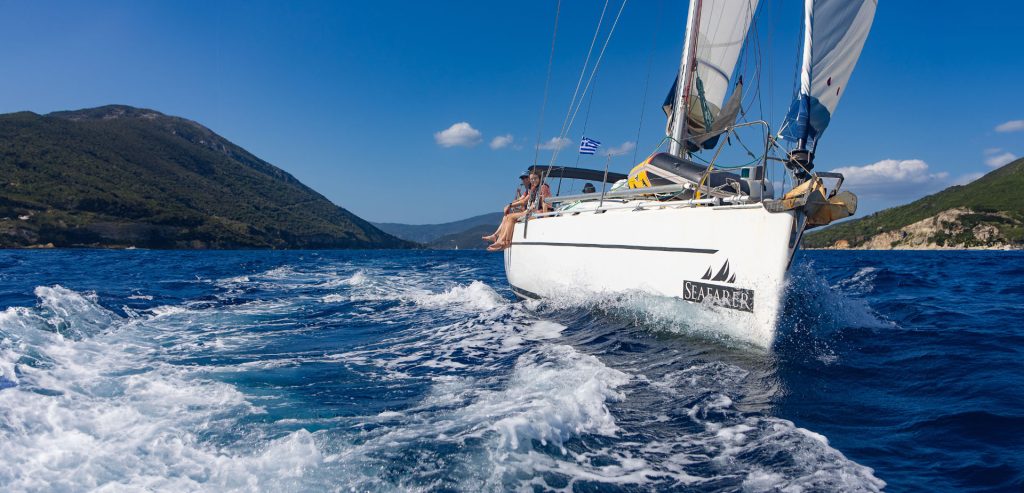 Harmony 42 Sailing towards camera
