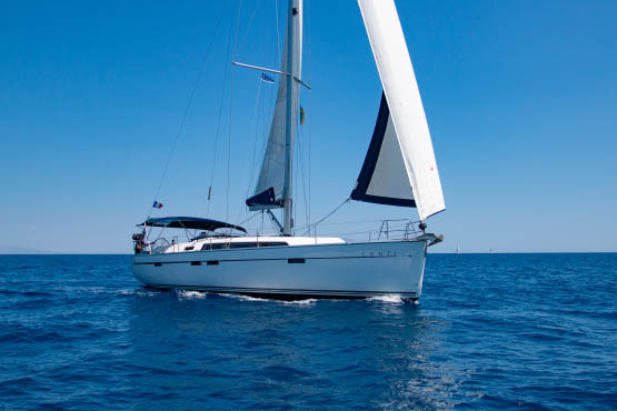 Charter yacht sailing in the Saronic