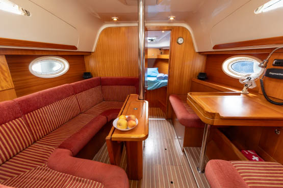 Interior of a charter yacht