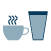 Coffee and Water cups icon