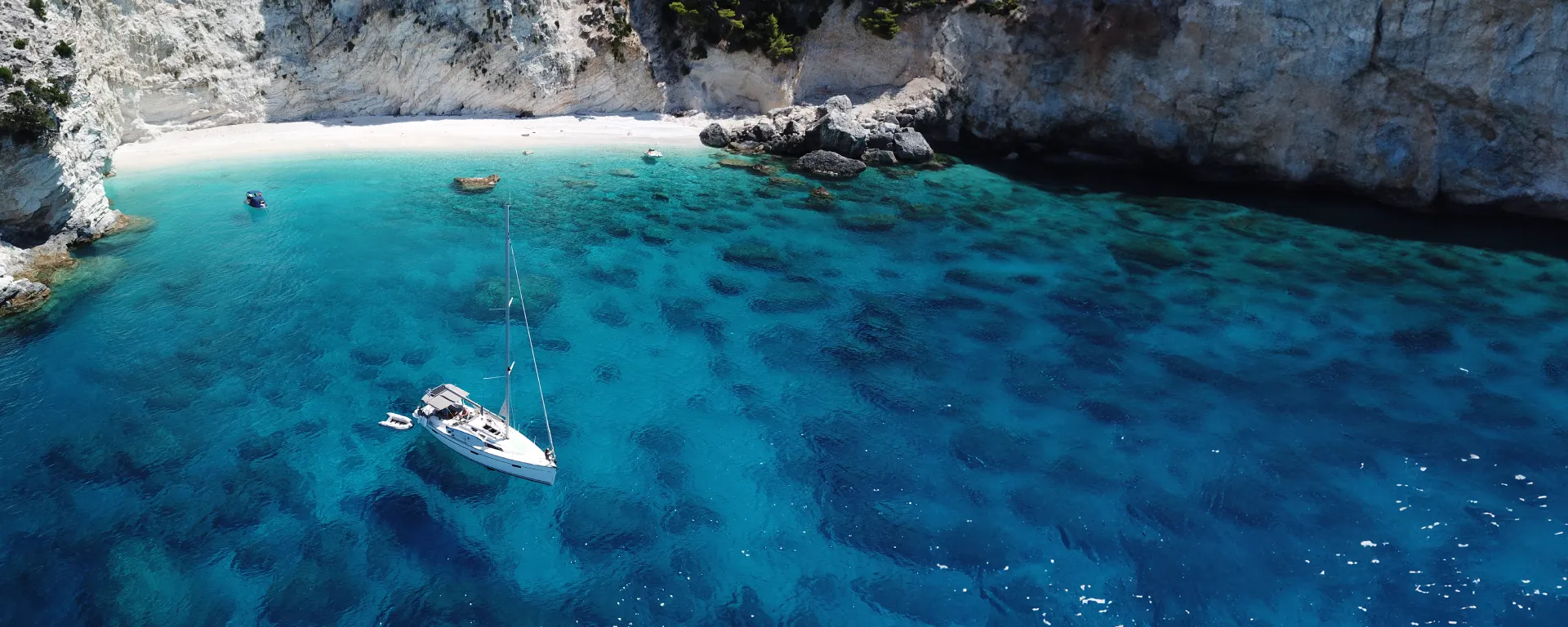 Bavaria 37 Angela at anchor in a quiet Ionian bay