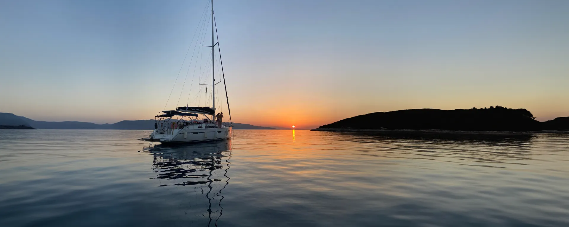 Bavaria 37 Eugeneia at sunset