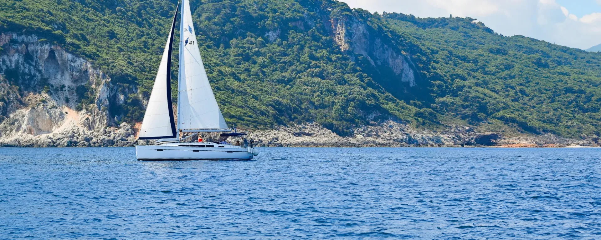 Bavaria 41 Stepping Stone under sail in the Ionian