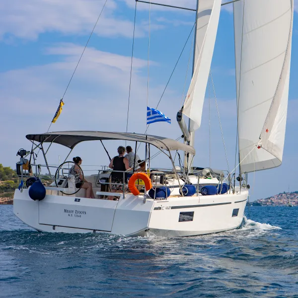 Bavaria C42 Sailing to Poros Saronic
