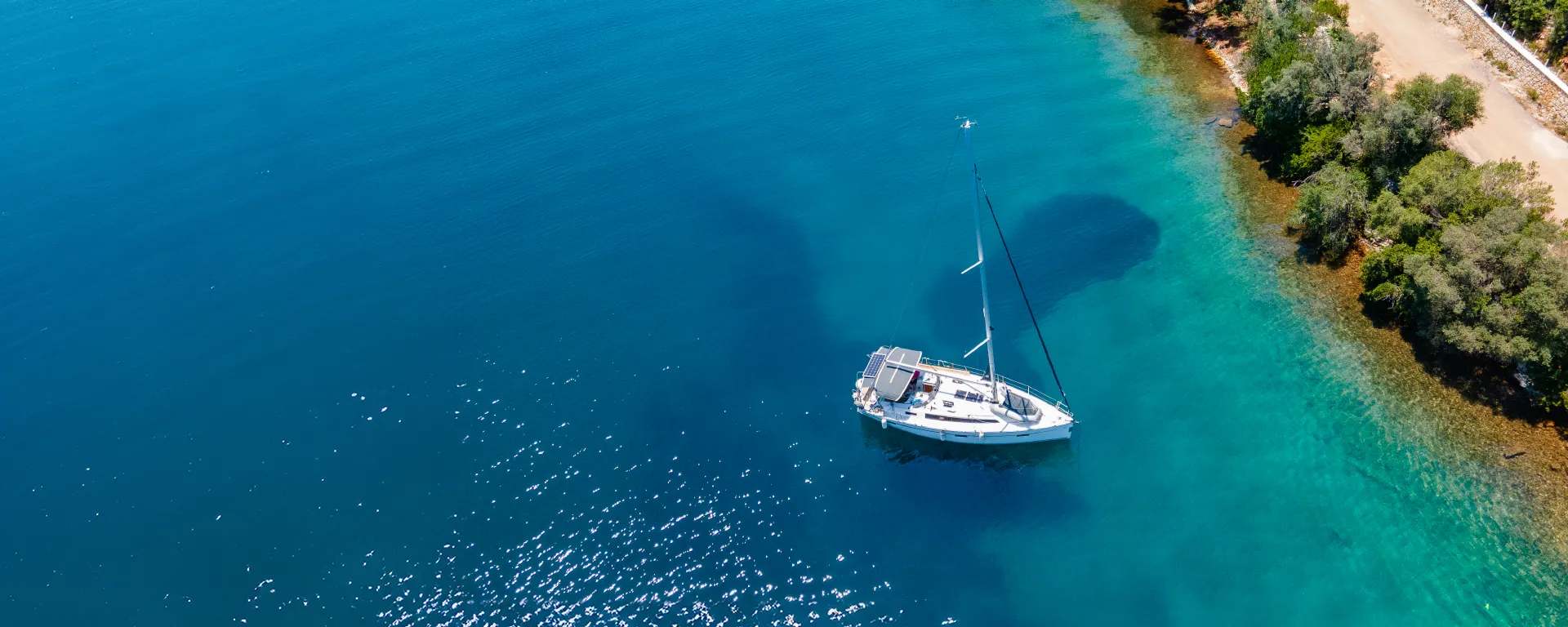 Bavaria 37 Iwona at anchor off Meganisi in the Ionian