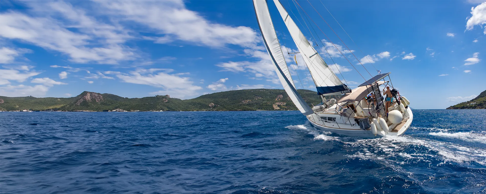 Sun Odyssey 36i Kos 36.1 under sail in the Ionian