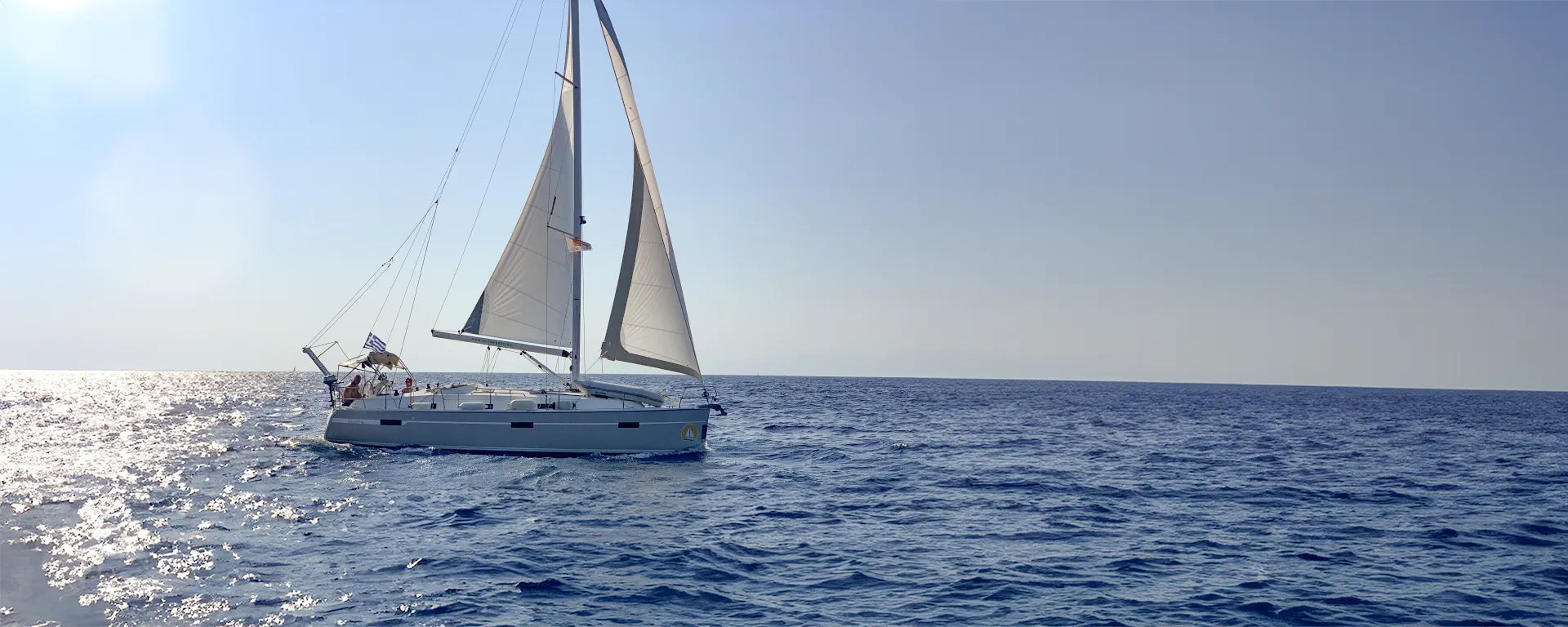 Bavaria 36 Leukothea under sail in the Sporades