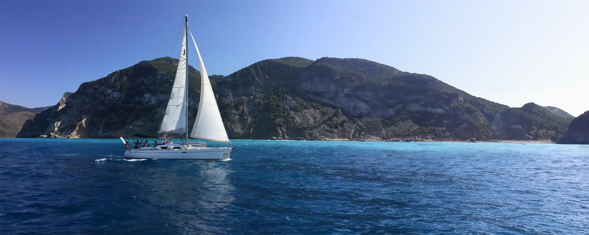 Oceanis 37 Galene under sail in the Sporades