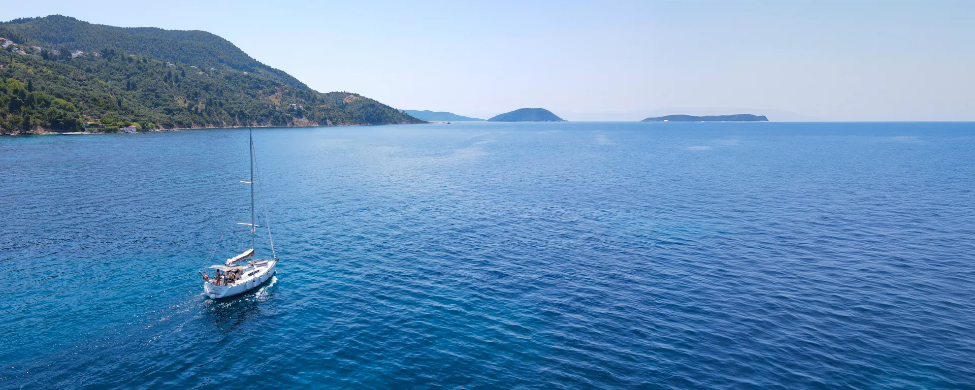 A Sun Odyssey 33i flotilla yacht in the Sporades