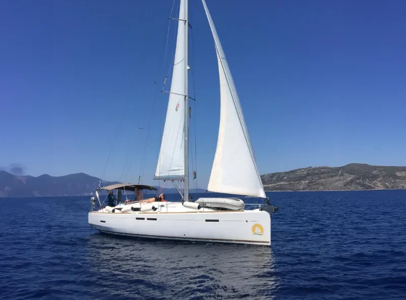 Sun Odyssey 439 Eudora under sail in the Sporades
