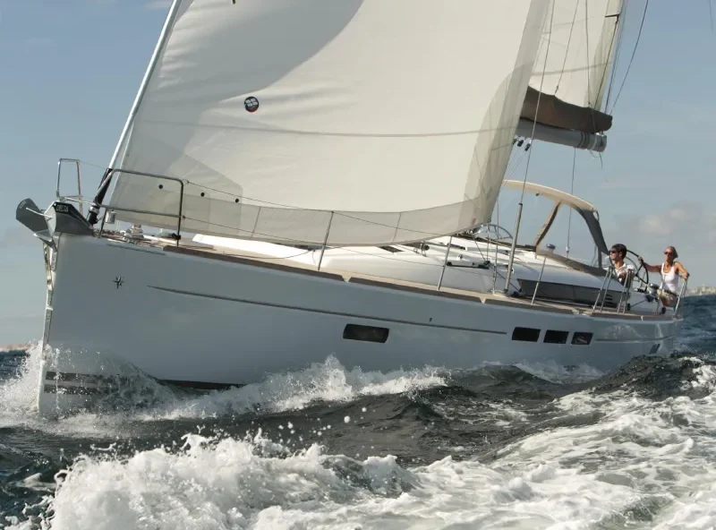 Sun Odyssey 509 Amfitriti under sail in the Sporades