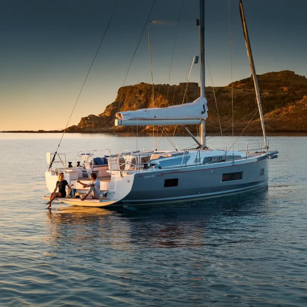 Oceanis 46.1 Nauti Boy Anchored Feature Image