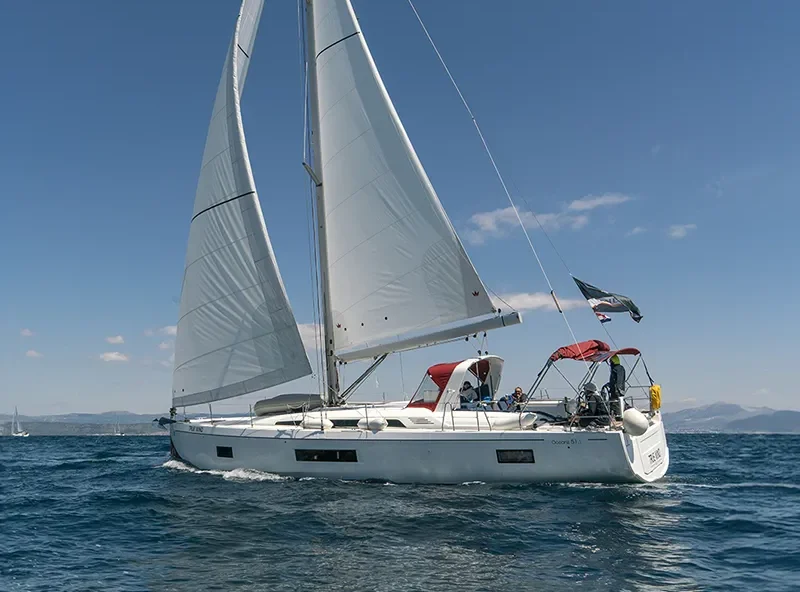 Oceanis 51.1 True Wind under sail in Dalmatia