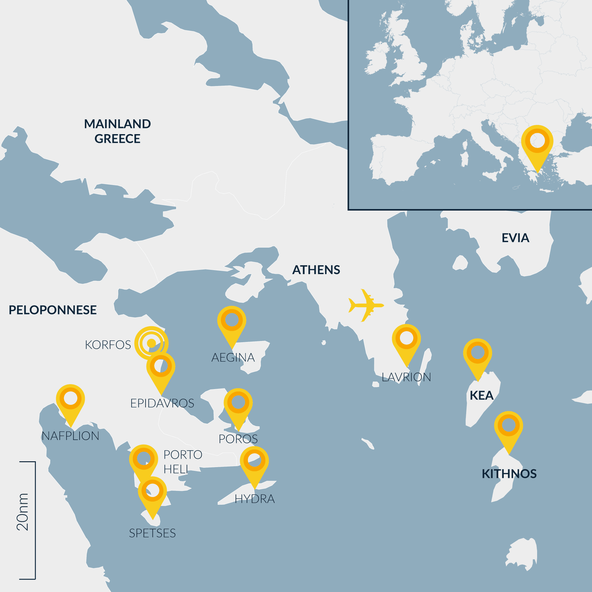 Saronic Explorer Map