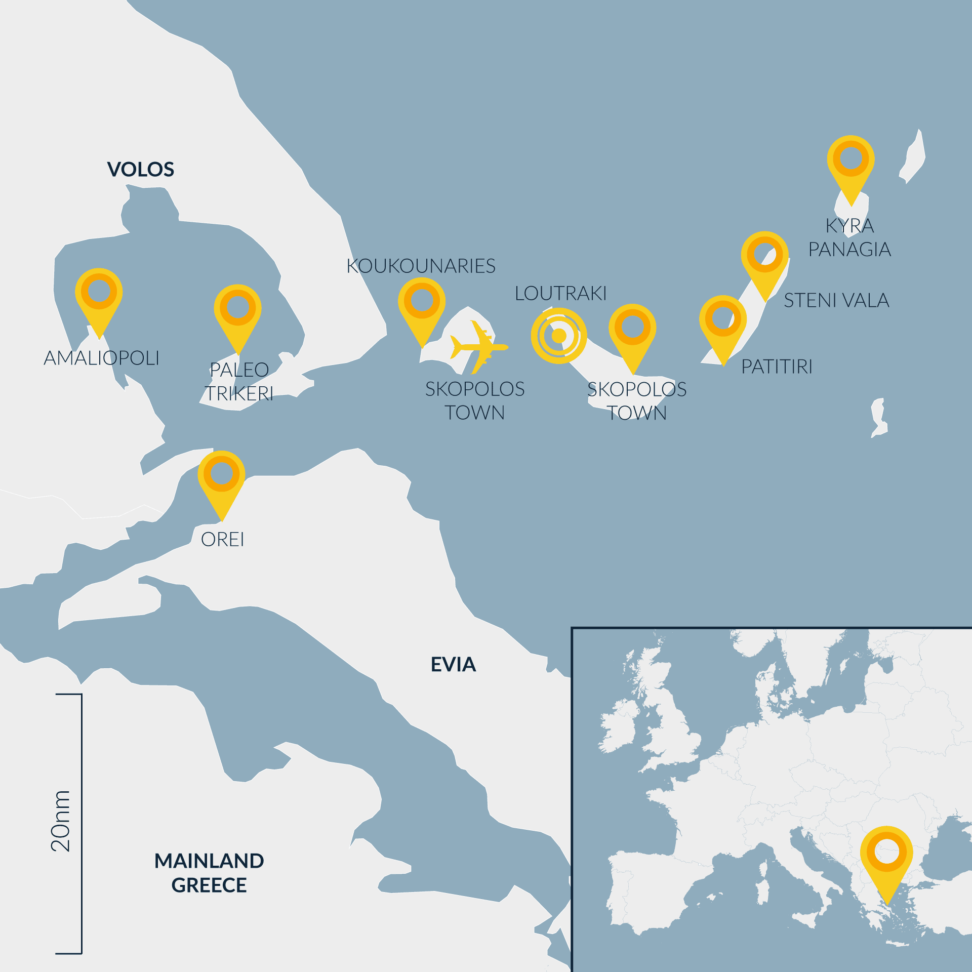 Sporades Flotilla Map