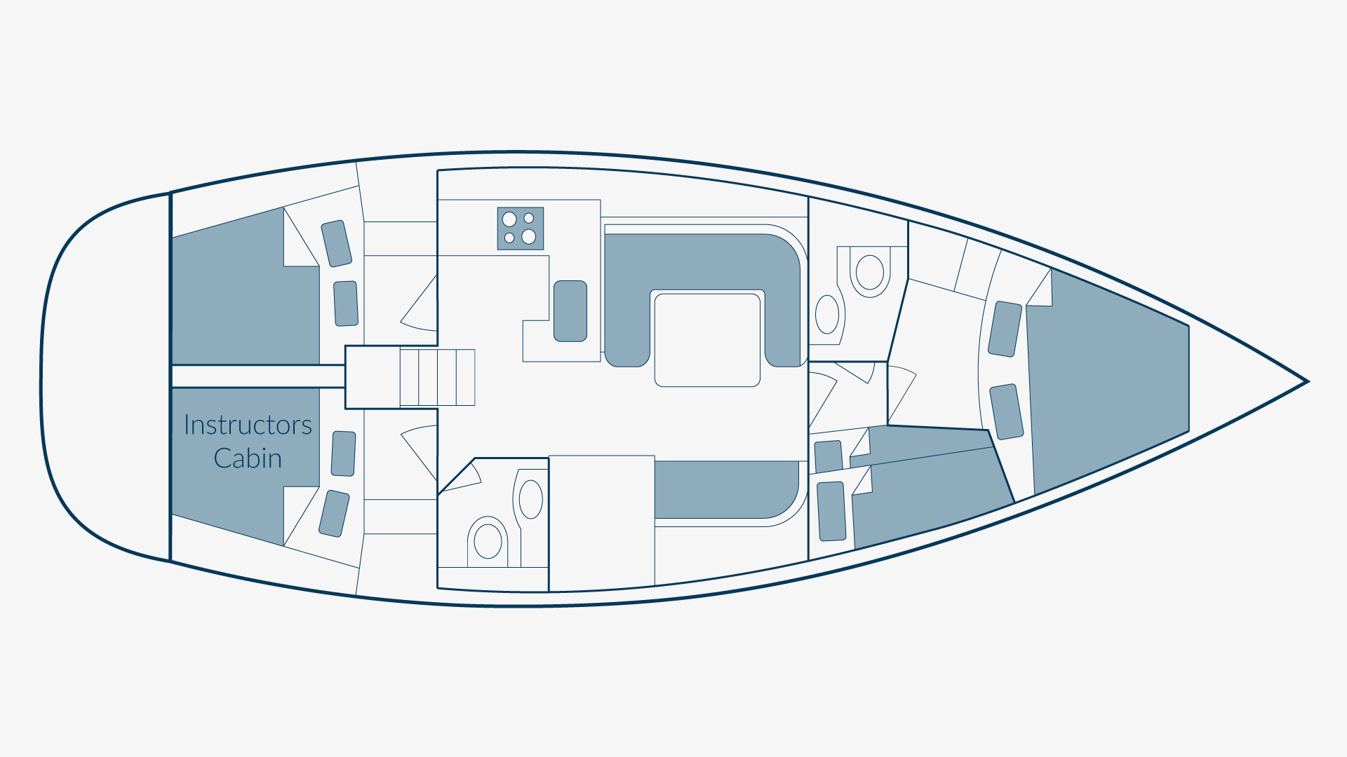 Dufour 44 Performance Floor plan