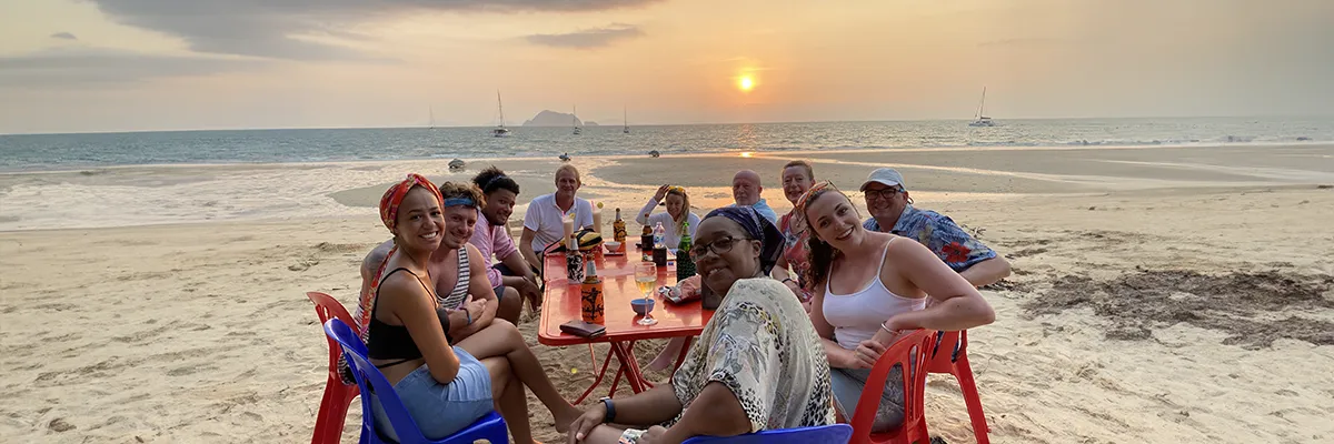 Thailand AHOY Shared Sailing Guests Sunset