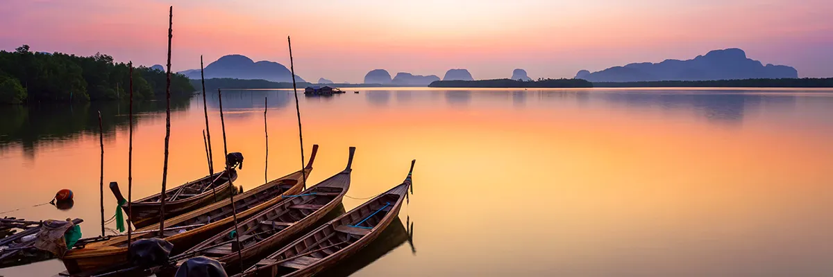 Thailand Sunset with Boats area information