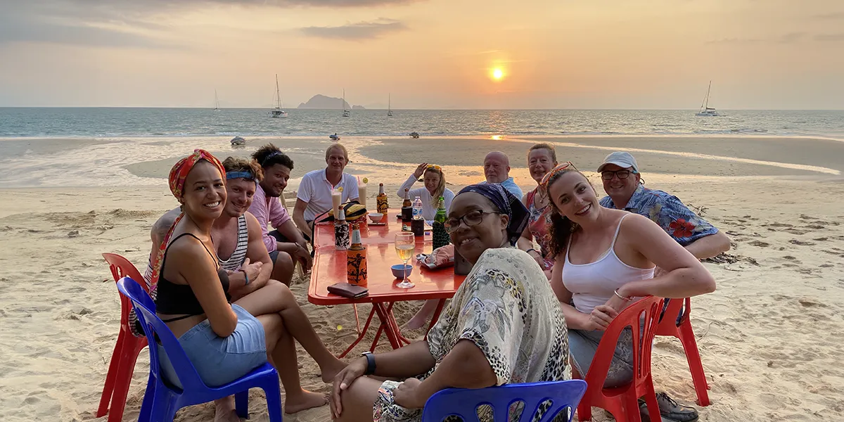 Thailand Guests on Beach Sunset