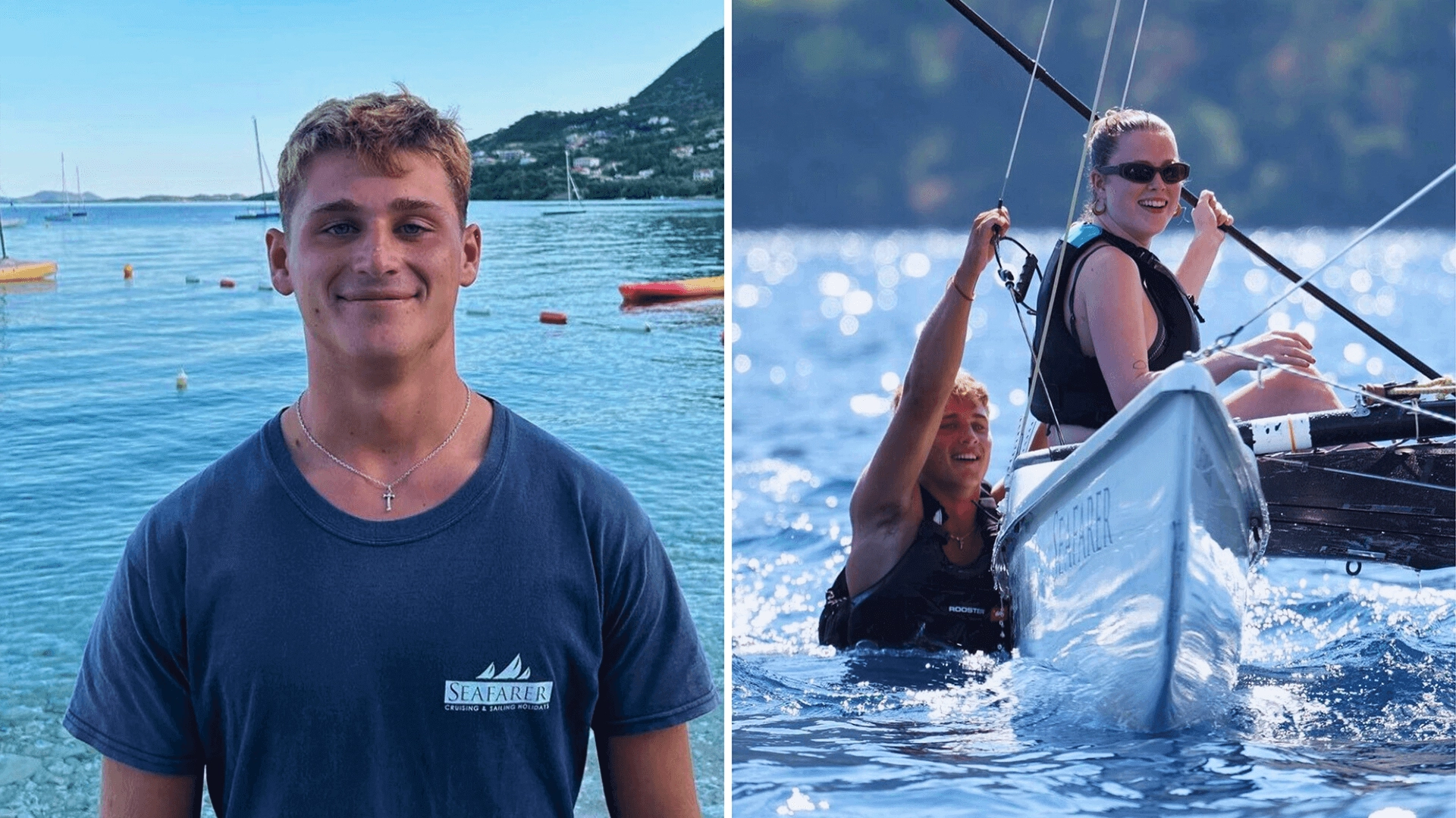 Tom, dual-qualified windsurfing instructor, teaching guests at the Seafarer beach club