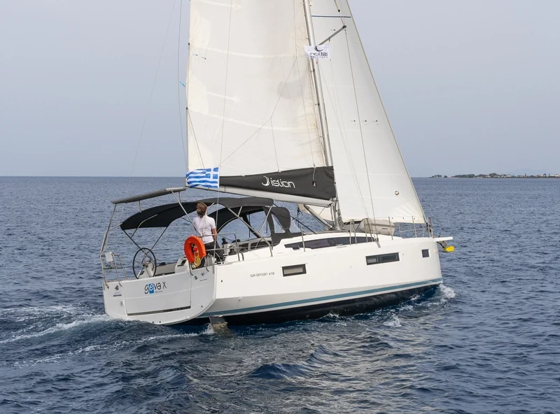 Sun Odyssey 410 Geva X, a yacht on the Seafarer Dodecanese flotilla