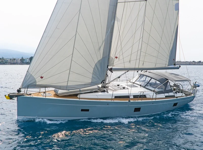 Hanse 458 Meraki of London, a yacht on the Seafarer Dodecanese flotilla