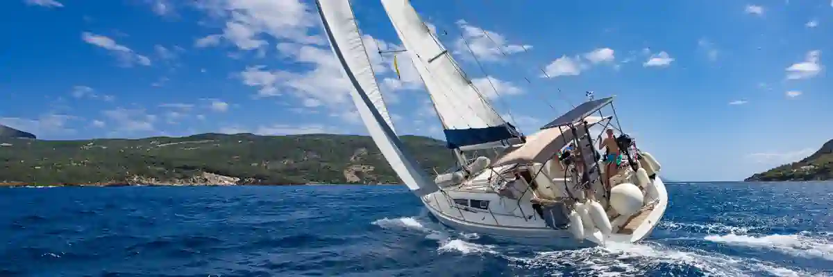 Sun Odyssey 36i yacht sailing in the Ionian Sea during Lefkas Flotilla Holidays in Greece – Seafarer Sailing