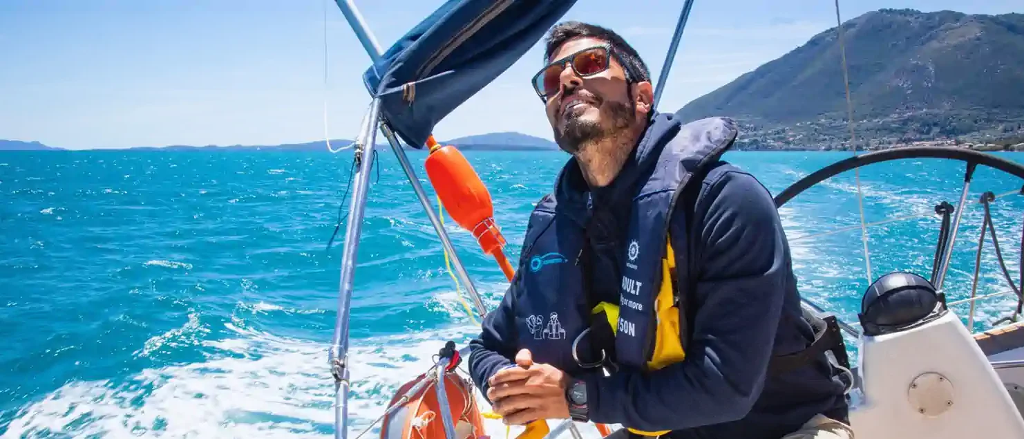 RYA sailing during a Seafarer training course in the Ionian Sea