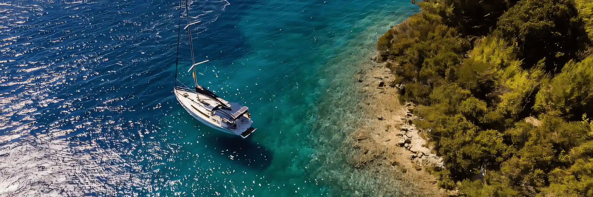 Flotilla yachts sailing in the southern Ionian on the explorer flotilla
