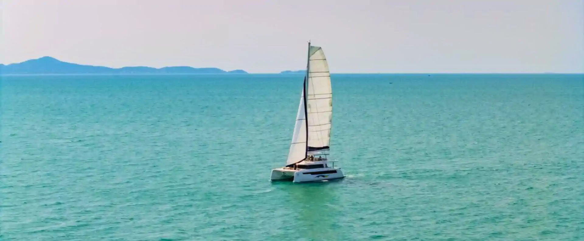 Island Spirit 410 catamaran under sail