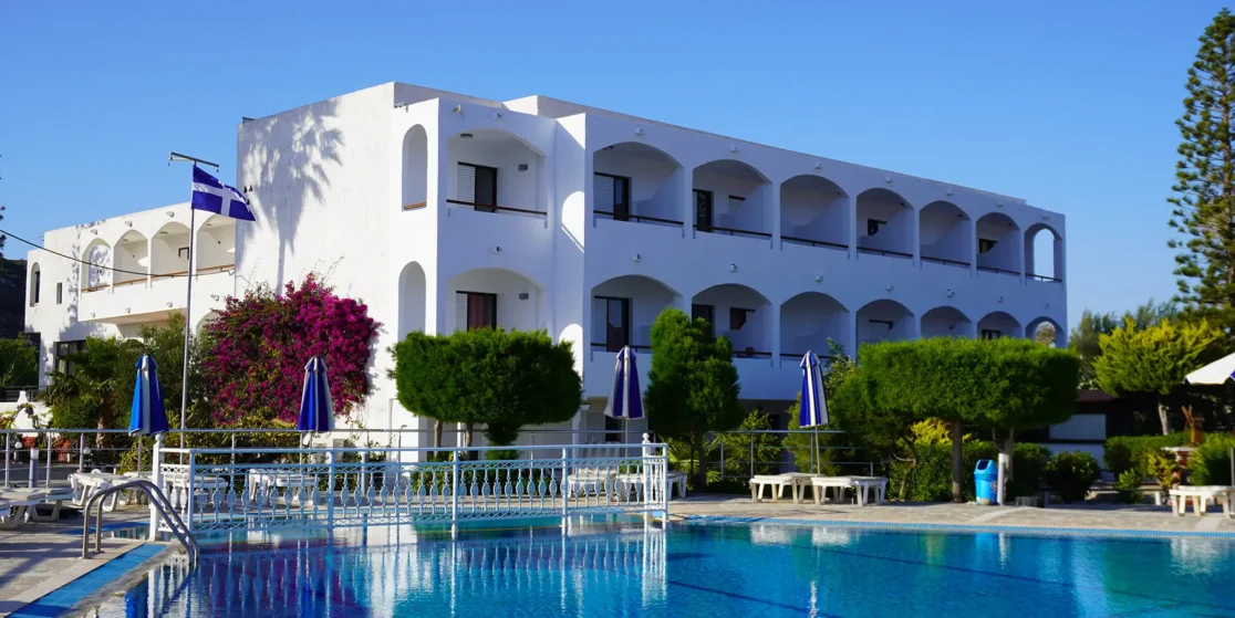 Ionikos Beach Hotel on the beach at Kefalos