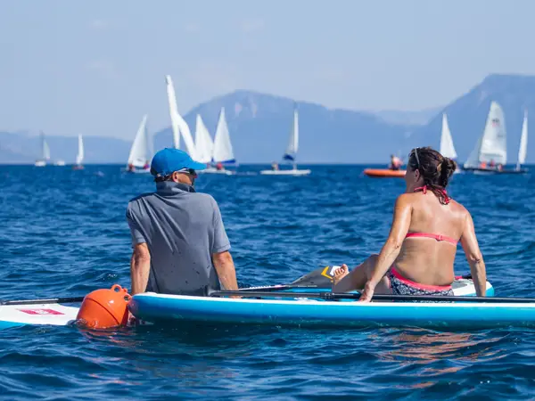 Paddleboarding and sailing in Kefalos