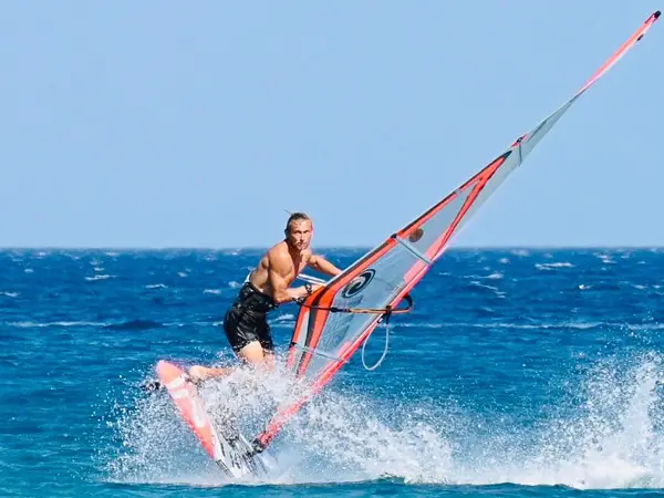 Freestyle windsurfing in Kefalos