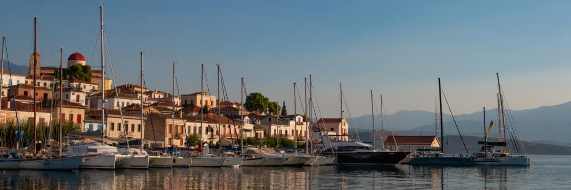 Galaxidi harbour in the Gulf of Corinth