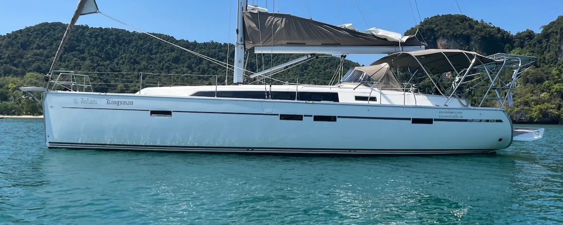 Kingsman, a Bavaria 46, at anchor in Thailand