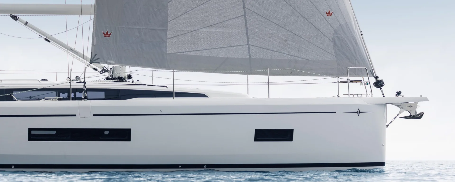 A Bavaria C46 sailing yacht under sail