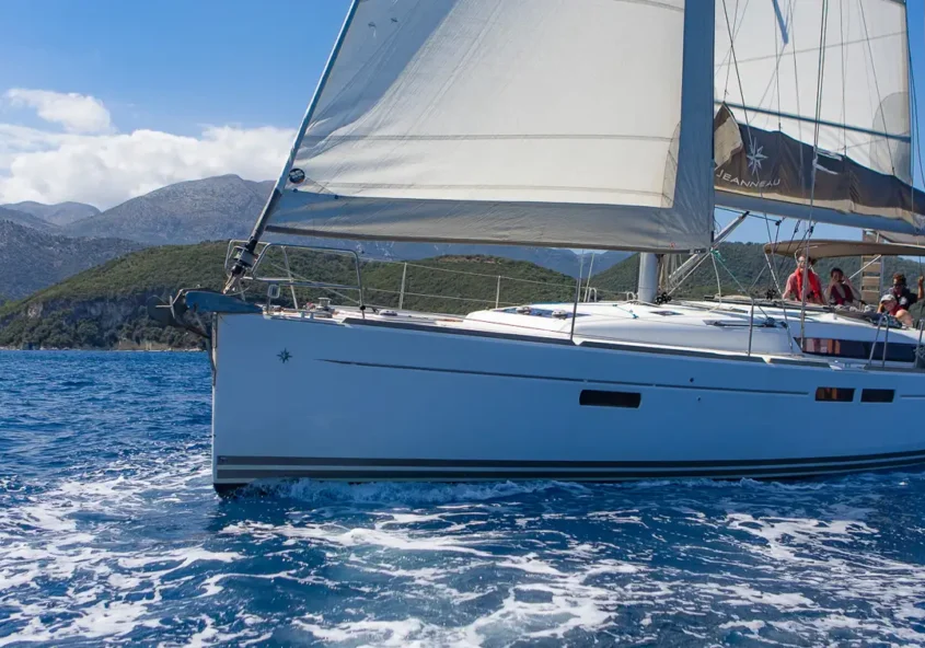 A Seafarer training yacht at the Greece RYA training centre