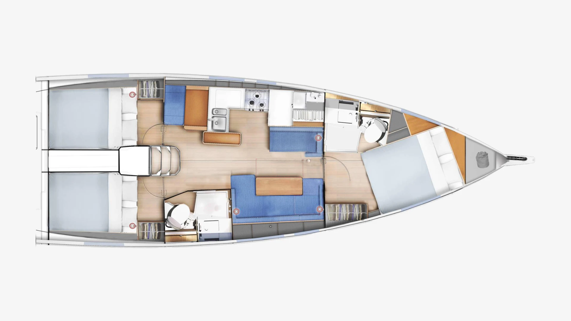 Sun Odyssey 410 layout