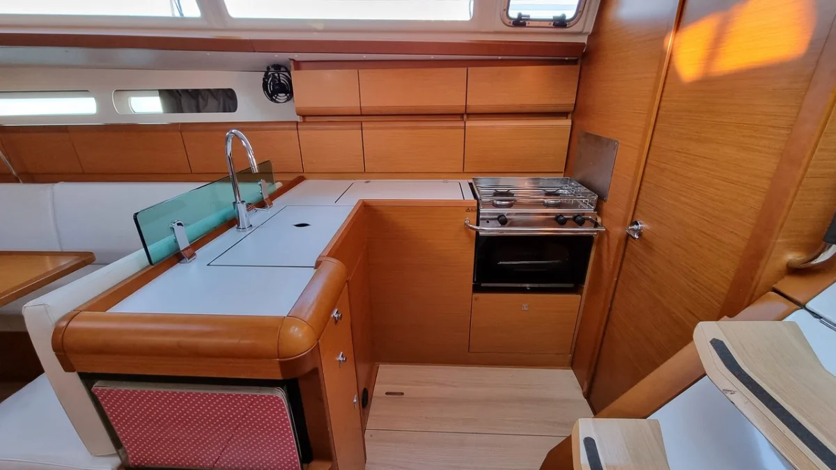 The galley of a Sun Odyssey 449