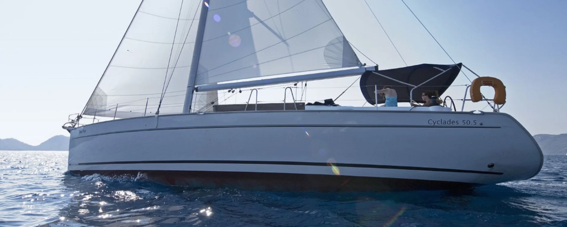 The Cyclades 50.5 under sail off the Turkish coast